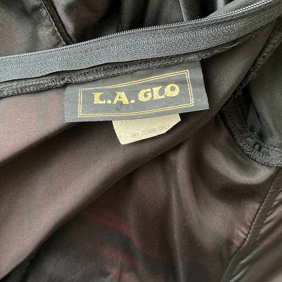 Vintage 80s Strapless Black Silky Cocktail Dress🖤 - Picture 5 of 5